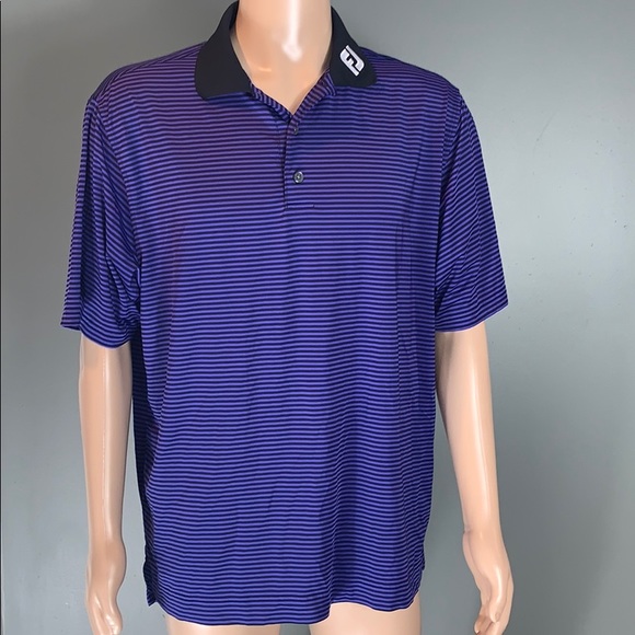 FootJoy Other - FootJoy Mens Purple Stripe Performance Polo SZ.L